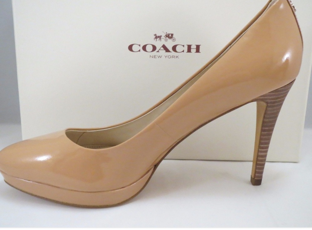Almost new Coach patent leather heels